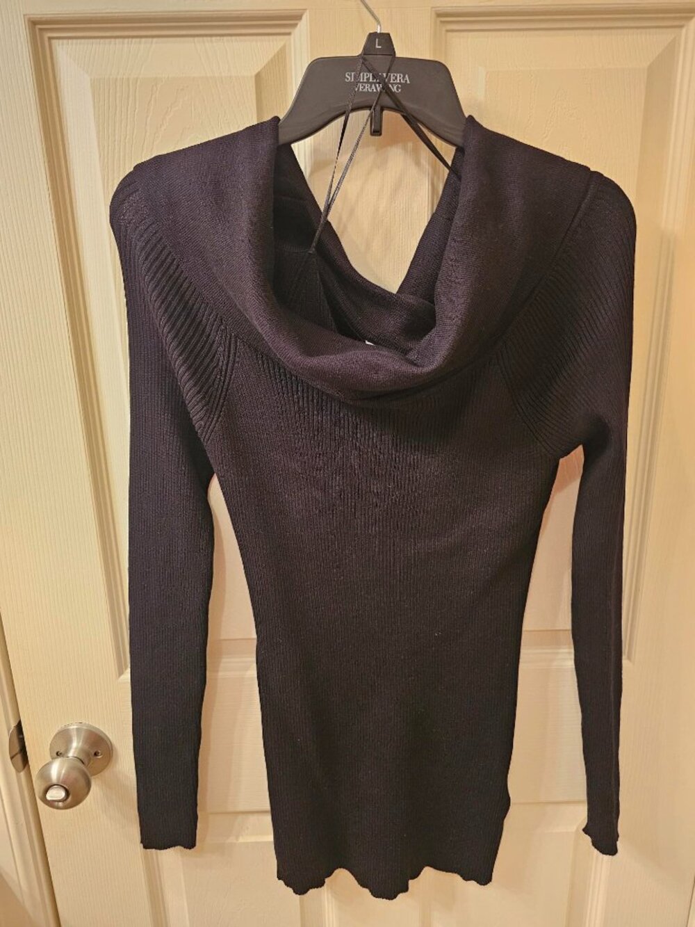 NWT Candies Large Black Cowl Neck Sweater